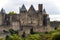 A close up of the medieval citadel of Carcassonne