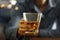 Close-up men holding whiskey drink alcoholic beverage