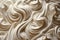 close-up of meringue, with fine texture and intricate swirls