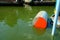 Close up Metal Buoy in the Canal.