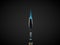 Close up of metal cutting torch industry fire blue flame