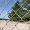 Close up of metal fence and barrier