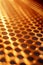 Close-Up of a Metal Grate With Circles. Generative AI