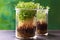 close-up of microgreen roots in a transparent container