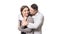 Close up millennial couple in love. Portrait of a couple planning a happy future. Holding couple