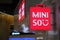 Close up Miniso store sign