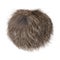 Close up of mink rabbit fur pompom isolated on white background