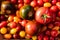 Close-up mix of small and big tomato