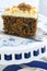 Close up of moist carrot cake