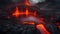 close up Molten lava background