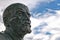 Close up of monument to Vladimir Lenin in Cavriago, Italy