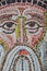 Close up of mosaic religious icon