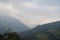 Close up of the mountain ranges of the himayalas  on a cloudy day