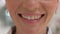 Close up of Mouth of Woman Smiling at the Camera