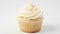 Close up of a mouthwatering vanilla cupcake, perfect for celebrating vanilla cupcake day