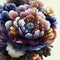Close-up of a multicolored bouquet of chrysanthemums Generative AI