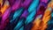 Close up of a multicolored feather background