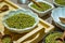 Close-up mung beans in a bowl