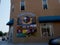 Close up of a mural outside the Silver Dust Trading Co. in Gallup, New Mexico