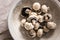 Close up of mushrooms in a bowl