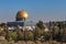 Close up of muslim golden mosque Al Aqsa in Jerusalem