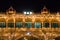 Close up of Mysore Palace fully illuminated, Mysuru, Karnataka, India