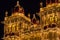 Close up of Mysore Palace fully illuminated, Mysuru, Karnataka, India