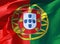 Close-up of a national flag of Portugal