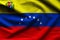 Close up of the national flag of Venezuela