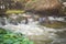 close up natural stream with rocks