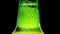 Close up Neck of a beer bottle. Cold lager beer on a black background with water droplets