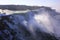 Close up of Niagara Falls in winter, New York state, USA