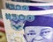 Close up Nigerian five hundred naira notes