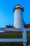 Close up of Nobska Lighthouse at dusk