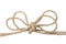 Close-up of node or knot from two ropes isolated on a white back