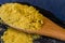 Close-up of Nutritional Yeast Flakes