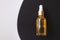 Close-up Oil serum essence in glass bottle