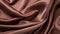 Close-up Of Old Brown Silk With Glossy Finish And Saturated Color Scheme