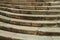 Close-up of old and dirty marble steps