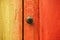 Close up of an old doorknob