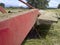 Close-up of old fashioned and worn out agricultural cutter bar, cyclo cutter or grass mower used for mowing