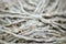 Close-up of an old frayed boat rope as a nautical background