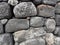 Close-up of a Old lava stone wall