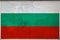 Close-up of old metal wall with national flag