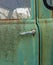 Close up of old rusty car door