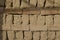 Close up of old soiled brick