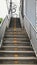 Close up old step up concrete stairs of the overpass or footbridge in Thailand