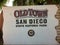 Close up of Old Town San Diego sign in California