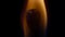 Close up of one match head burning on black background. Matches lighting in slow motion. Fire ignition with matches