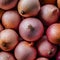 Close up onion, detailed view of fresh vegetable